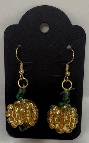 Bead Pumpkin Earring